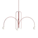Modern red decorbites designer line chandelier living room globe light