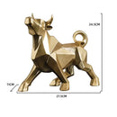 Modern red decorbites geometric bison sculpture living room decor