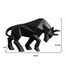 Modern red decorbites geometric bison sculpture living room decor
