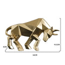 Modern red decorbites geometric bison sculpture living room decor