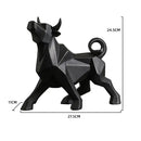 Modern red decorbites geometric bison sculpture living room decor