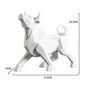 Modern red decorbites geometric bison sculpture living room decor