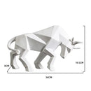 Modern red decorbites geometric bison sculpture living room decor
