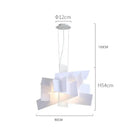 Modern red geometric acrylic leaf pendant lamps dining room light