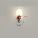 Modern red & green led wall light kids room spherical acrylic lamp