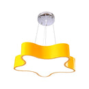 Modern red wavy star pendant child care centre led hanging light