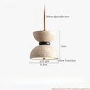 Modern reddish brown and cream cement cylinder led pendant kitchen light