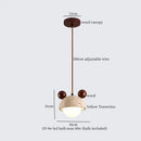 Modern reddish brown and cream cement cylinder led pendant kitchen light