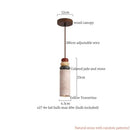 Modern reddish brown and cream cement cylinder led pendant kitchen light