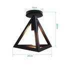 Modern retro black iron cage ceiling light for kitchen lighting