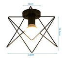 Modern retro black iron cage ceiling light for kitchen lighting
