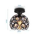 Modern retro black iron cage ceiling light for kitchen lighting