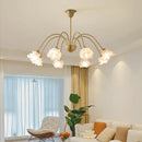 Modern retro gold decorbites elegant flower chandelier dining room