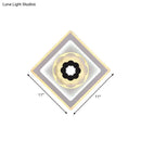 DecorBites™ Minimal Acrylic Rhombus LED Wall Sconce Light with Bloom Pattern (White/Black) for Study Rooms