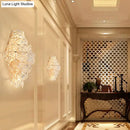 Modern rhombus clear crystal wall sconce bedroom direct wired electric