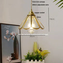 Modern ribbed blue glass led pendant lamp dining room lighting