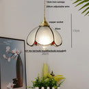 Modern ribbed blue glass led pendant light for kitchens