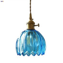 DecorBites™ Blue Glass LED Pendant Light: Modern Nordic Hang Lamp for Living, Dining, Coffee Room