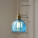 DecorBites™ Blue Glass LED Pendant Light: Modern Nordic Hang Lamp for Living, Dining, Coffee Room