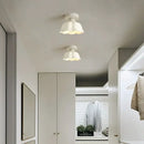 Modern ribbed ceramic glass chandelier white and brass living room light
