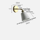 Modern ribbed ceramic led wall lights with brass arm bedroom sconce