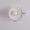 Modern ribbed circular white & gold led wall lamps bedroom lighting