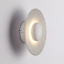 Modern ribbed circular white & gold led wall lamps bedroom lighting
