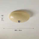 Modern ribbed cream glass round ceiling lights bedroom led lighting