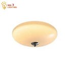Modern ribbed cream glass round ceiling lights bedroom led lighting