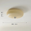 Modern ribbed cream glass round ceiling lights bedroom led lighting