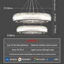Modern ribbed crystal led ceiling pendant – living room chandelier
