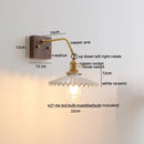 DecorBites™ Ceramic Walnut LED Wall Lights Modern Bedside Lamp - Knob Switch