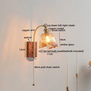 DecorBites™ Ceramic Walnut LED Wall Lights Modern Bedside Lamp - Knob Switch