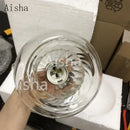 Modern ribbed glass ball led pendant light kitchen hanging lamp