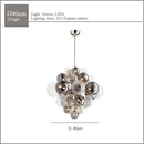 Modern ribbed glass globe led pendant light for living room