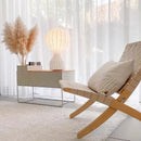 Modern ribbed white ceramic silk table lamp – bedroom led