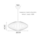 Modern ribbed white elegant silk designer pendant lamp living room
