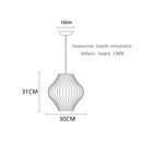 Modern ribbed white elegant silk designer pendant lamp living room