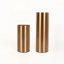 Modern ridged gold plated cylinder vase living room decor