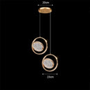 Modern rose gold acrylic led chandelier dining room pendant light