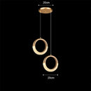 Modern rose gold acrylic led chandelier dining room pendant light