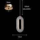 Modern rose gold acrylic led chandelier dining room pendant light