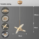 Modern rose gold acrylic led chandelier dining room pendant light