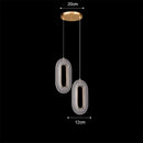 Modern rose gold acrylic led chandelier dining room pendant light