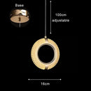 Modern rose gold acrylic led chandelier dining room pendant light