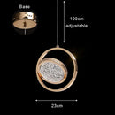 Modern rose gold acrylic led chandelier dining room pendant light