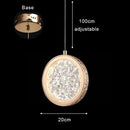 Modern rose gold acrylic led chandelier dining room pendant light