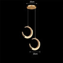 Modern rose gold acrylic led chandelier dining room pendant light