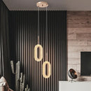 Modern rose gold acrylic led chandelier dining room pendant light