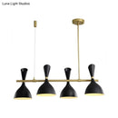 Modern rose gold and white funnel ceiling pendant dining room light